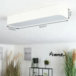 Lampe Éclairage Led|Plafonnier Iriondo LED Blanc, 1 lumière, Télécommandes