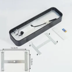 Lampe Éclairage Led|Plafonnier Iriondo LED Noir, 1 lumière, Télécommandes