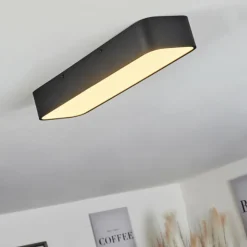 Lampe Éclairage Led|Plafonnier Iriondo LED Noir, 1 lumière, Télécommandes