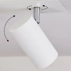 hofstein Spots Et Projecteurs|Plafonnier Javel Chrome, Blanc, 4 lumières