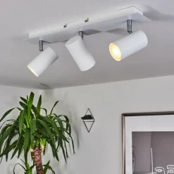 hofstein Spots Et Projecteurs|Plafonnier Javel Chrome, Blanc, 3 lumières