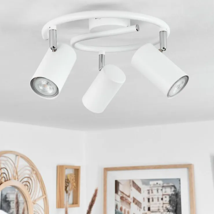 hofstein Spots Et Projecteurs|Plafonnier Javel Chrome, Blanc, 3 lumières