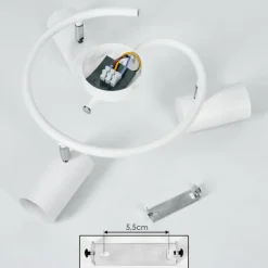 hofstein Spots Et Projecteurs|Plafonnier Javel Chrome, Blanc, 3 lumières