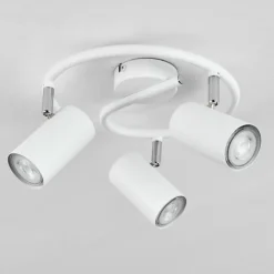 hofstein Spots Et Projecteurs|Plafonnier Javel Chrome, Blanc, 3 lumières