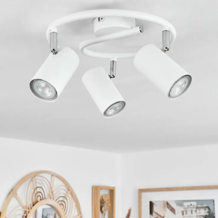 hofstein Spots Et Projecteurs|Plafonnier Javel Chrome, Blanc, 3 lumières