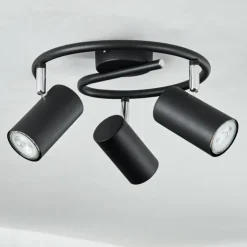 hofstein Spots Et Projecteurs|Plafonnier Javel Noir, 3 lumières