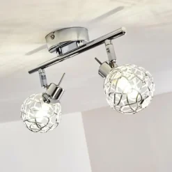 hofstein Spots Et Projecteurs|Plafonnier Kalipuro Chrome, 2 lumières