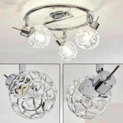 hofstein Spots Et Projecteurs|Plafonnier Kalipuro Chrome, 3 lumières