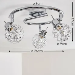 hofstein Spots Et Projecteurs|Plafonnier Kalipuro Chrome, 3 lumières