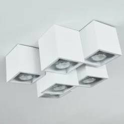 hofstein Plafonniers|Plafonnier Karaka Blanc, 6 lumières