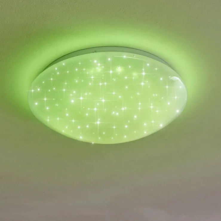 hofstein Éclairage Led|Plafonnier Kendal LED Blanc, 1 lumière, Télécommandes, Changeur de couleurs