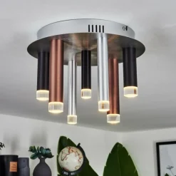 hofstein Éclairage Led|Plafonnier Krachang LED Aluminium, 1 lumière