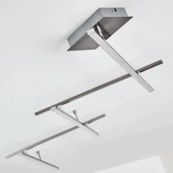 hofstein Éclairage Led|Plafonnier Lacure LED Nickel mat, 5 lumières