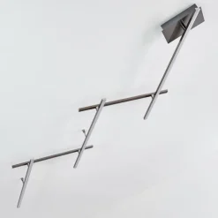 hofstein Éclairage Led|Plafonnier Lacure LED Nickel mat, 5 lumières