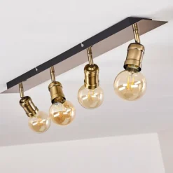hofstein Spots Et Projecteurs|Plafonnier Lagunita Vieux laiton, 4 lumières