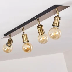 hofstein Spots Et Projecteurs|Plafonnier Lagunita Vieux laiton, 4 lumières