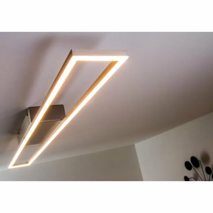 Luminaires Paul Neuhaus Éclairage Led|Plafonnier LED Paul Neuhaus Acier brossé, 4 lumières