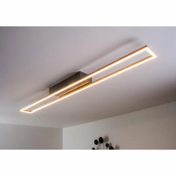 Luminaires Paul Neuhaus Éclairage Led|Plafonnier LED Paul Neuhaus Acier brossé, 4 lumières