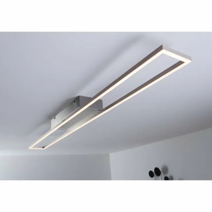 Luminaires Paul Neuhaus Éclairage Led|Plafonnier LED Paul Neuhaus Acier brossé, 4 lumières