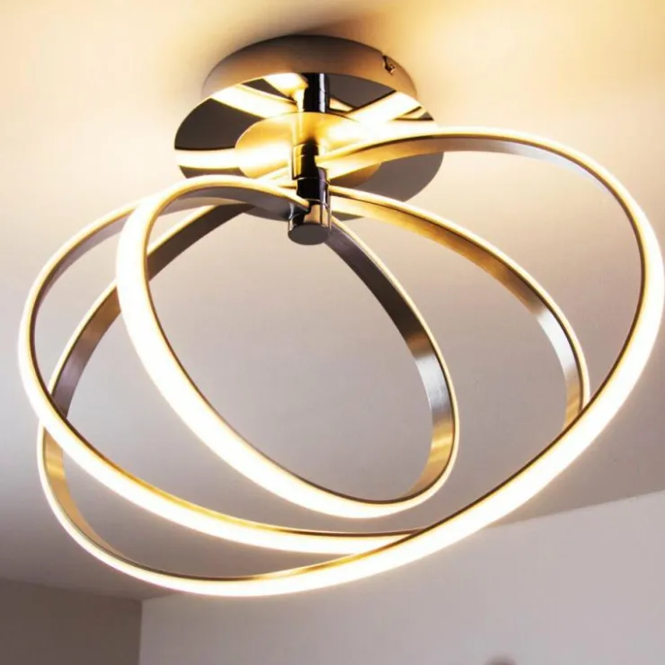 Luminaires Trio Éclairage Led|Plafonnier LED Trio Corland Chrome, 1 lumière