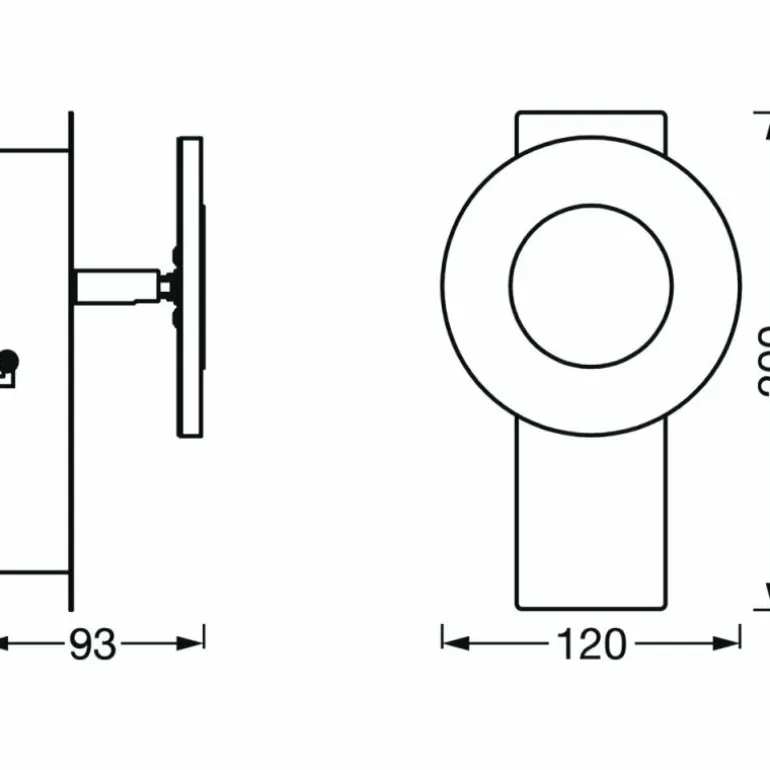 Plafonnier LEDVANCE Bathroom Argenté, 1 lumière