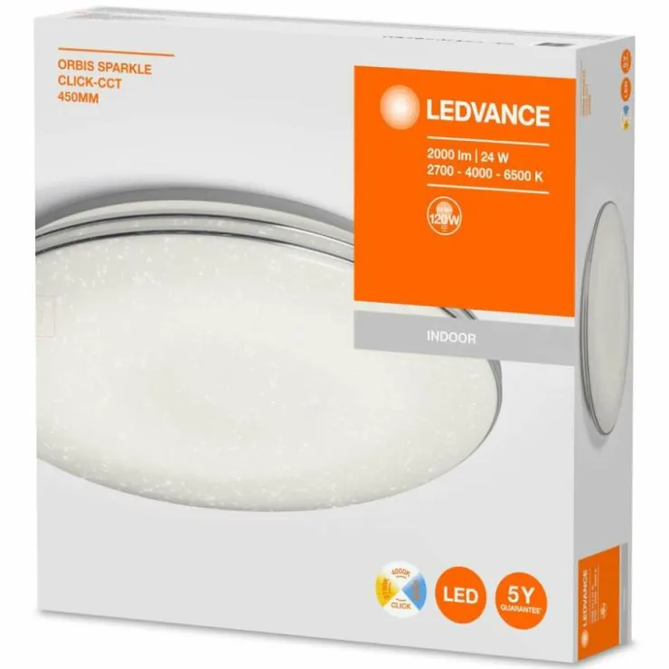 Luminaires Ledvance Éclairage Led|Plafonnier LEDVANCE ORBIS Argenté, 1 lumière, Changeur de couleurs
