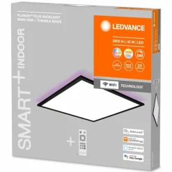 Plafonnier LEDVANCE PLANON Noir, 1 lumière, Changeur de couleurs