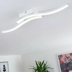 hofstein Éclairage Led|Plafonnier Letala LED Blanc, 2 lumières