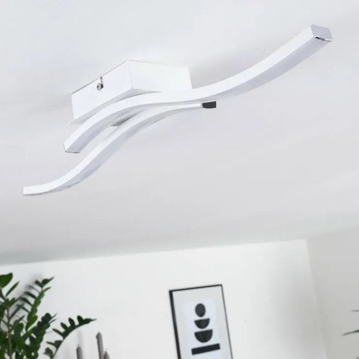 hofstein Éclairage Led|Plafonnier Letala LED Blanc, 2 lumières