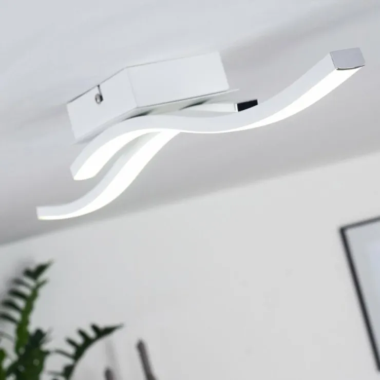 hofstein Éclairage Led|Plafonnier Letala LED Blanc, 2 lumières