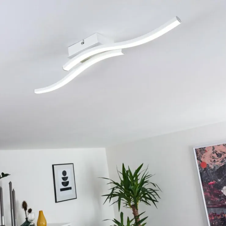 hofstein Éclairage Led|Plafonnier Letala LED Blanc, 2 lumières
