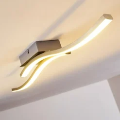 hofstein Éclairage Led|Plafonnier Letala LED Chrome, Nickel mat, 2 lumières