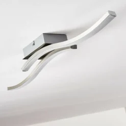 hofstein Éclairage Led|Plafonnier Letala LED Chrome, Nickel mat, 2 lumières