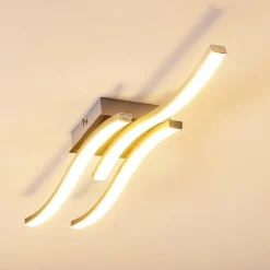 hofstein Éclairage Led|Plafonnier Letala LED Chrome, Nickel mat, 3 lumières