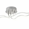 Luminaires Leuchten Direkt Éclairage Led|Plafonnier Leuchten Direkt WAVE LED Acier inoxydable, 4 lumières