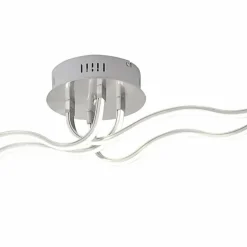 Luminaires Leuchten Direkt Éclairage Led|Plafonnier Leuchten Direkt WAVE LED Acier inoxydable, 4 lumières