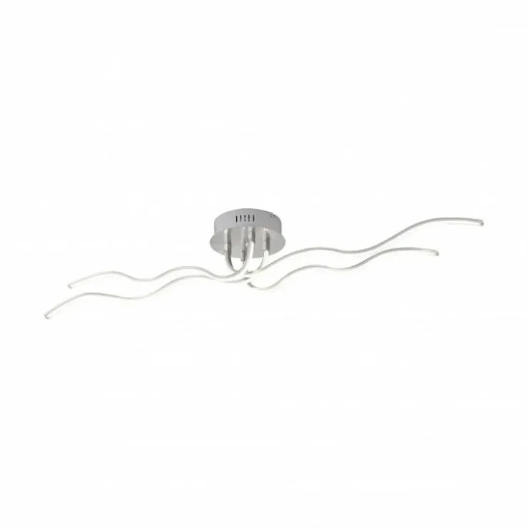 Luminaires Leuchten Direkt Éclairage Led|Plafonnier Leuchten Direkt WAVE LED Acier inoxydable, 4 lumières