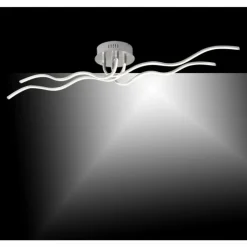 Luminaires Leuchten Direkt Éclairage Led|Plafonnier Leuchten Direkt WAVE LED Acier inoxydable, 4 lumières