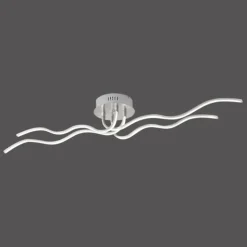 Luminaires Leuchten Direkt Éclairage Led|Plafonnier Leuchten Direkt WAVE LED Acier inoxydable, 4 lumières