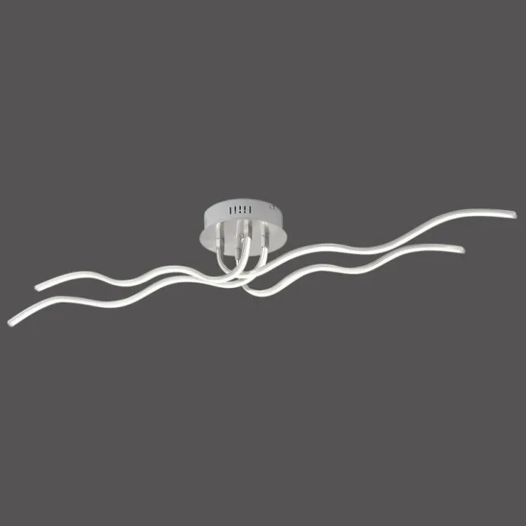 Luminaires Leuchten Direkt Éclairage Led|Plafonnier Leuchten Direkt WAVE LED Acier inoxydable, 4 lumières