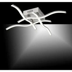 Luminaires Leuchten Direkt Éclairage Led|Plafonnier Leuchten Direkt WAVE LED Acier inoxydable, 4 lumières
