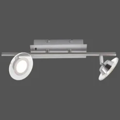 Luminaires Leuchten Direkt Éclairage Led|Plafonnier Leuchten Direkt LOLA-MIKE LED Acier inoxydable, 2 lumières, Télécommandes, Changeur de couleurs