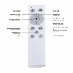 Luminaires Leuchten Direkt Éclairage Led|Plafonnier Leuchten Direkt LUISA LED Blanc, 1 lumière, Télécommandes, Changeur de couleurs