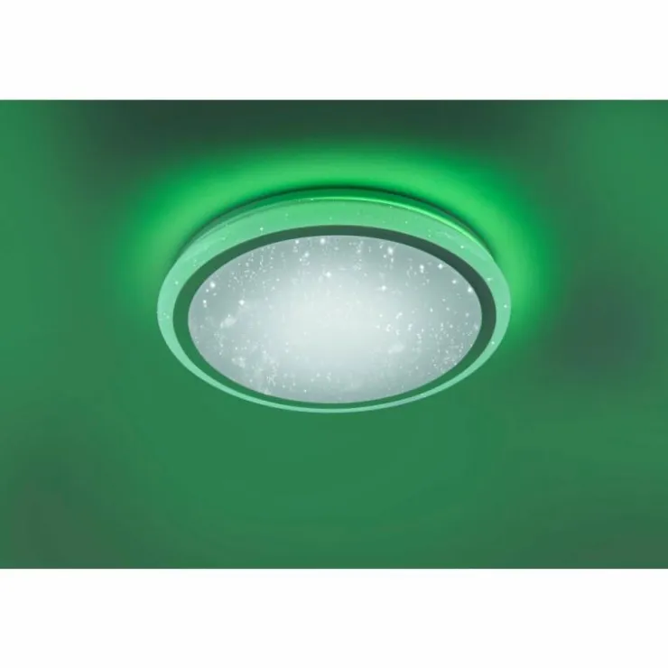 Luminaires Leuchten Direkt Éclairage Led|Plafonnier Leuchten Direkt Luisa LED Blanc, 2 lumières, Télécommandes, Changeur de couleurs
