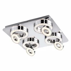 Luminaires Leuchten Direkt Éclairage Led|Plafonnier Leuchten Direkt Tim LED Chrome, 8 lumières