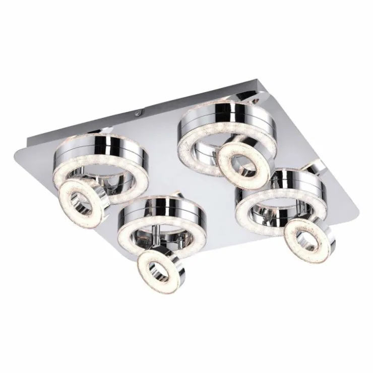 Luminaires Leuchten Direkt Éclairage Led|Plafonnier Leuchten Direkt Tim LED Chrome, 8 lumières