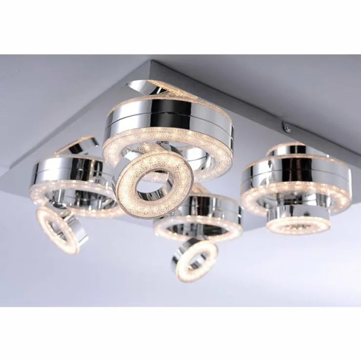 Luminaires Leuchten Direkt Éclairage Led|Plafonnier Leuchten Direkt Tim LED Chrome, 8 lumières