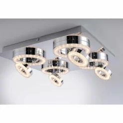 Luminaires Leuchten Direkt Éclairage Led|Plafonnier Leuchten Direkt Tim LED Chrome, 8 lumières