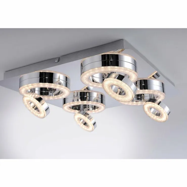Luminaires Leuchten Direkt Éclairage Led|Plafonnier Leuchten Direkt Tim LED Chrome, 8 lumières