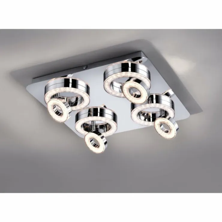 Luminaires Leuchten Direkt Éclairage Led|Plafonnier Leuchten Direkt Tim LED Chrome, 8 lumières